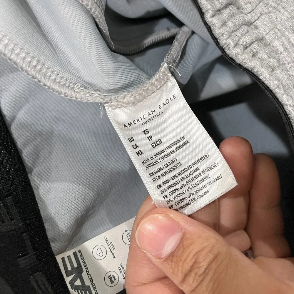 American Eagle Outfitters AE 24/7 Jogger Pants Mens XS Gray Stretch Drawstring